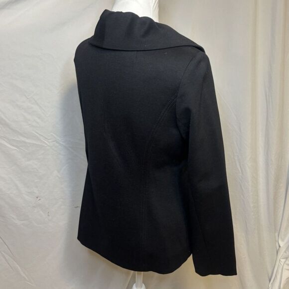 INC International Concepts Ruffle Black Blazer Jacket Womens Stylish Business - Picture 6 of 7